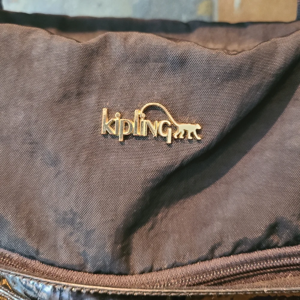 Kipling Camryn Black Backpack/ Oversized Laptop Bag with gold hardware